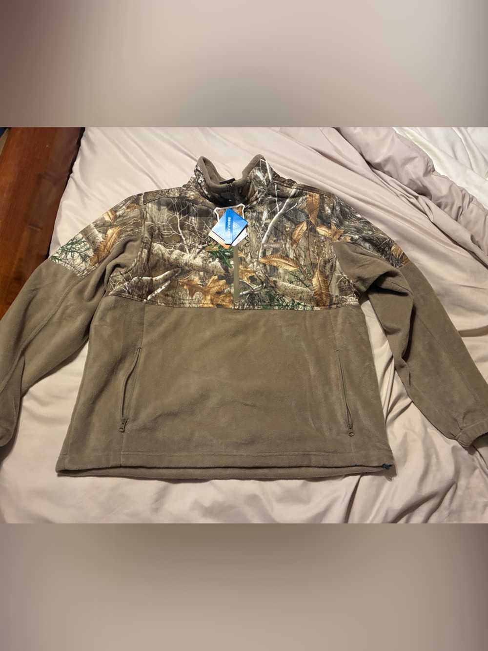 Columbia PHG - Men's Fleece Pullover Jacket - Olive/Tan Camo -Regular Fit